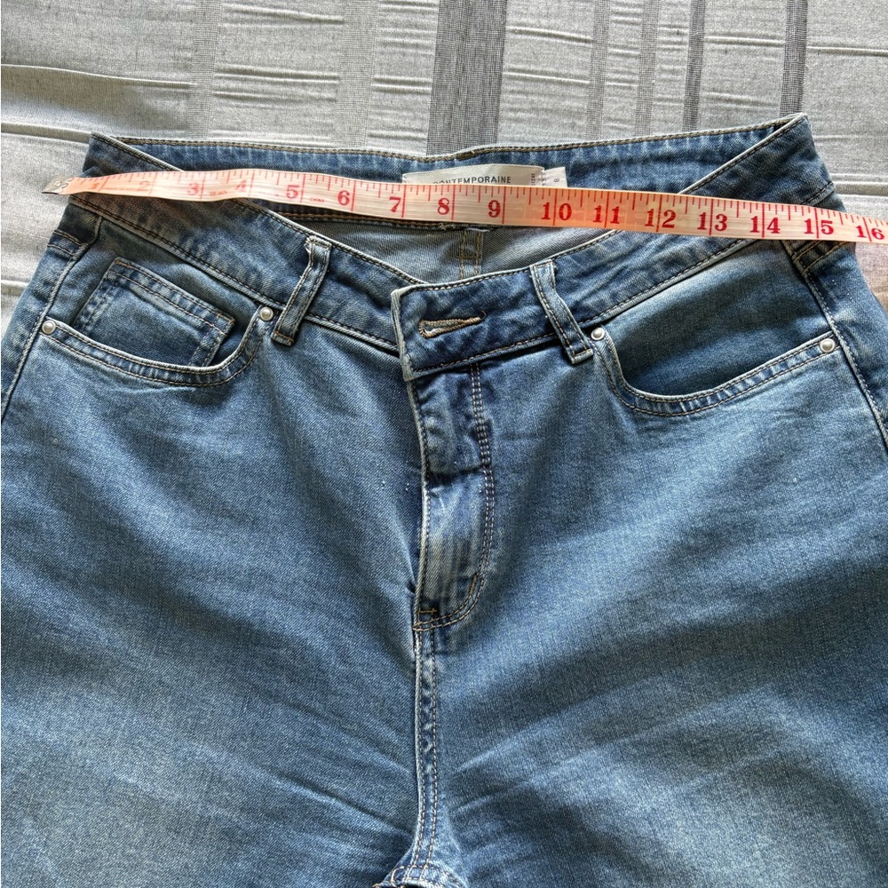 Simons Blue Denim Wide Leg Jeans